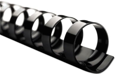 Combbind Standard Spines, 3/8″ Diameter, 60 Sheet Capacity, Black, 100/box