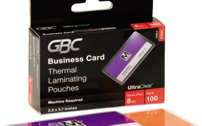 Ultraclear Thermal Laminating Pouches, 5 Mil, 3.69″ X 2.19″, Gloss Clear, 100/box