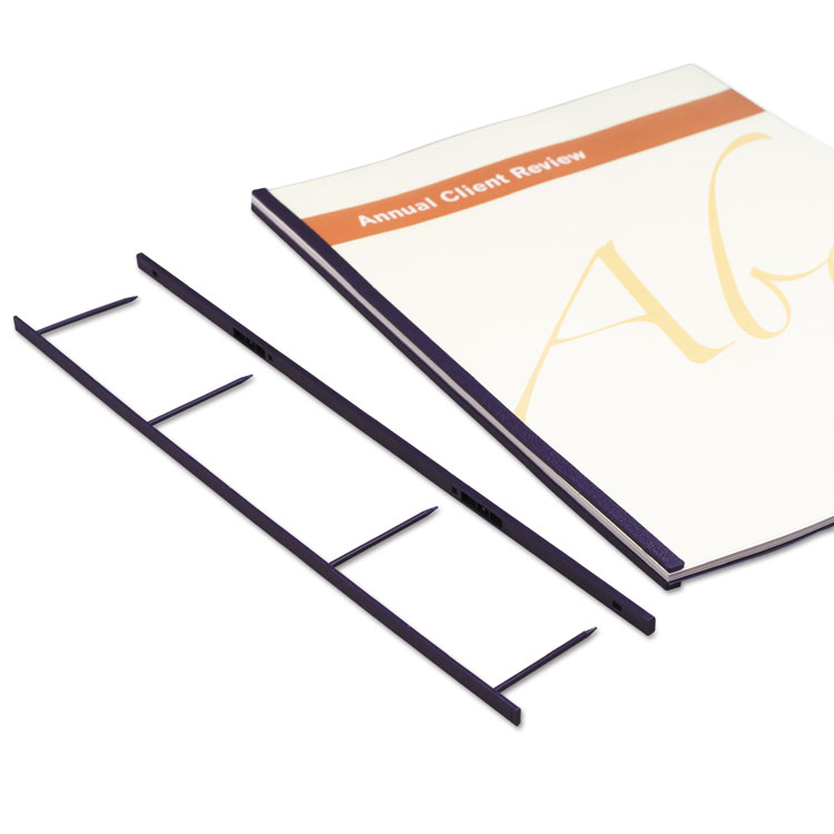 Velobind Reclosable Spines, 200 Sheet Capacity, Black, 25/pack - Image 2