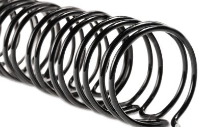 Wirebind Spines, 1/4″ Diameter, 55 Sheet Capacity, Black, 100/box