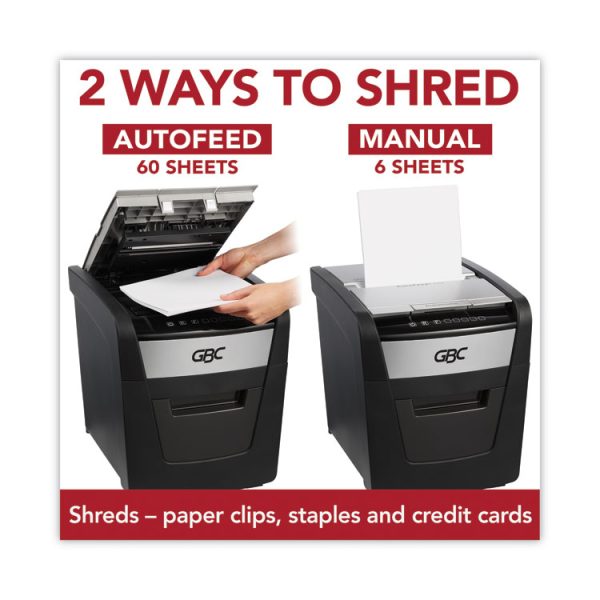 Autofeed+ 60X Super Cross-Cut Home Shredder, 60 Auto/6 Manual Sheet Capacity - Image 5