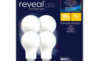 Reveal Hd+ Led A19 Light Bulb, 11 W, 4/pack