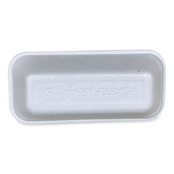 Meat Trays, #1.5, 8.38 x 3.94 x 1.1, White, 1,000/Carton - Image 3