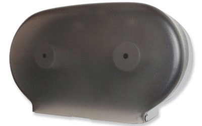 Twin Tissue Dispenser, 19.5 x 5.5 x 11.25, Transparent