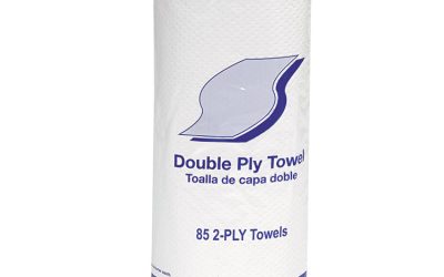 Kitchen Roll Towels, 2-Ply, 11 x 7.8, White, 85/Roll, 30 Rolls/Carton