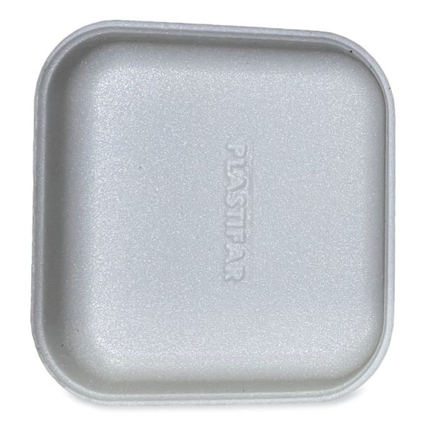 Meat Trays, #1, 5.38 x 5.38 x 1.07, White, 500/Carton - Image 4