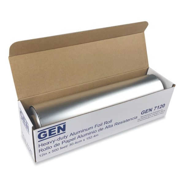 Heavy-Duty Aluminum Foil Roll, 12" X 500 Ft, 6/carton