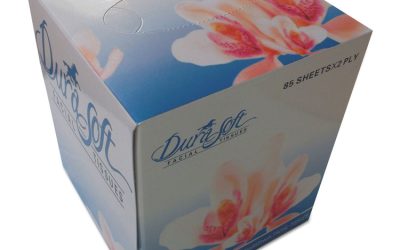 Facial Tissue Cube Box, 2-Ply, White, 85 Sheets/box, 36 Boxes/carton