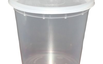 Plastic Deli Container with Lid, 24 oz, Clear, Plastic, 240/Carton