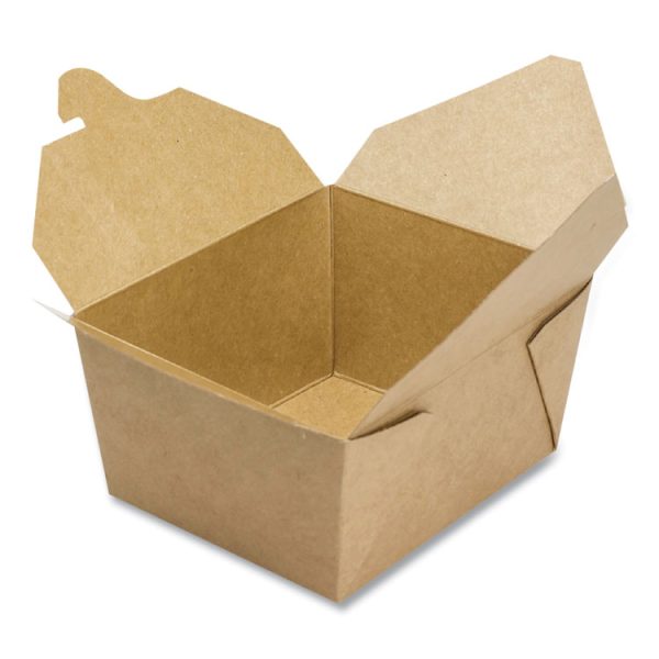 Reclosable Kraft Take-Out Box, 30 Oz, Paper, 450/carton - Image 2