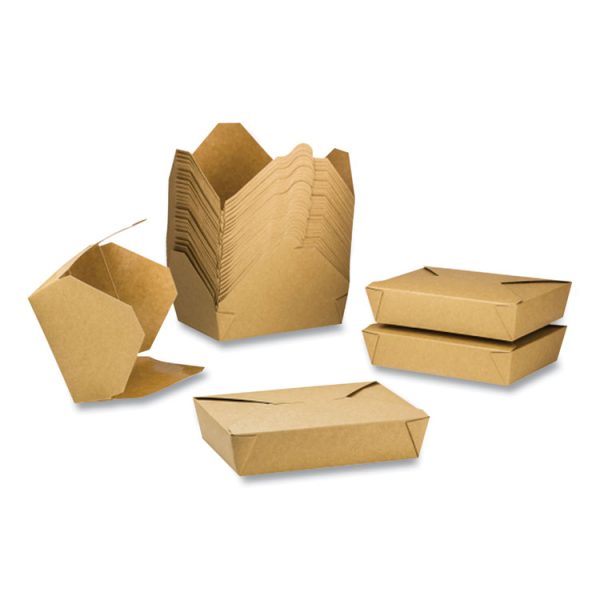 Reclosable Kraft Take-Out Box, 54 Oz, Paper, 200/carton - Image 2