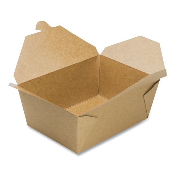 Reclosable Kraft Take-Out Box, 110 Oz, Paper, 160/carton - Image 4