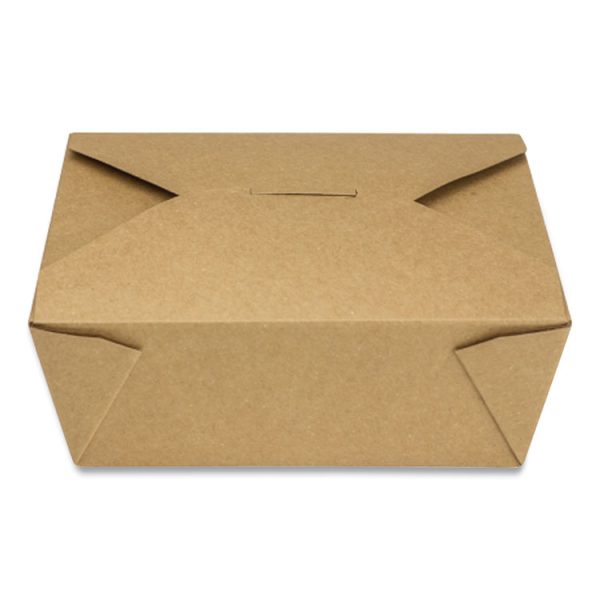 Reclosable Kraft Take-Out Box, 48 Oz, Paper, 300/carton