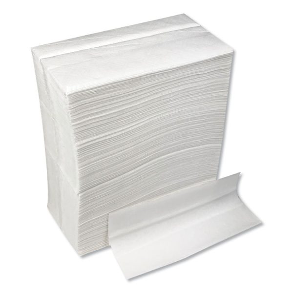 Tall-Fold Napkins, 1-Ply, 7 X 13 1/4, White, 10,000/carton - Image 2