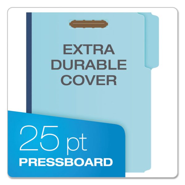 Earthwise by Pendaflex Heavy-Duty Pressboard Fastener Folders, 2" Expansion, 2 Fasteners, Letter Size, Light Blue, 25/Box - Image 2