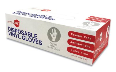 Single Use Vinyl Glove, Clear, Small, 100/box, 10 Boxes/carton