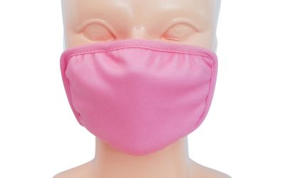 Kids Fabric Face Mask, Pink, 500/carton