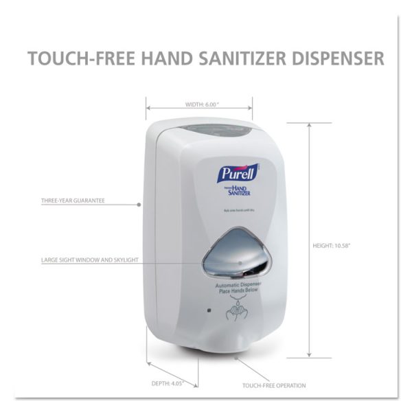 Tfx Touch Free Dispenser, 1,200 Ml, 6.5 X 4.5 X 10.58, Dove Gray - Image 7