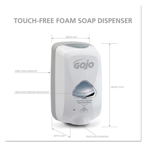 Tfx Touch-Free Automatic Foam Soap Dispenser, 1,200 Ml, 4.1 X 6 X 10.6, Gray - Image 3