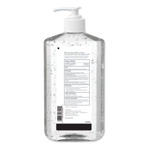 Advanced Hand Sanitizer Refreshing Gel, 20 oz Pump Bottle, Clean Scent, 12/Carton - Image 2