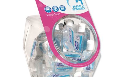 Advanced Hand Sanitizer Refreshing Gel, 1 oz Flip-Cap Bottle with Display Bowl, Clean Scent, 36/Bowl
