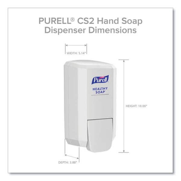 CS2 Healthy Soap Dispenser, 1,000 mL, 5.14" x 3.88" x 10", White, 6/Carton - Image 4