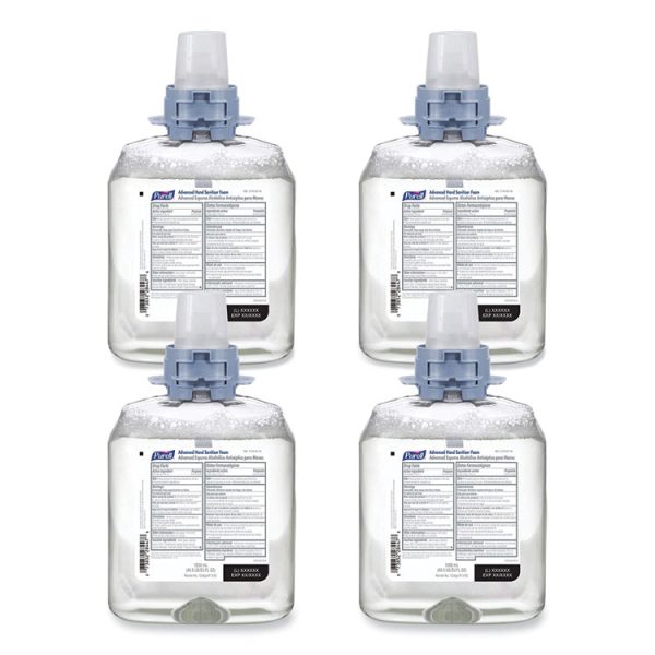 Advanced Hand Sanitizer Foam, For Cs4 And Fmx-12 Dispensers, 1,200 Ml, Unscented, 4/carton