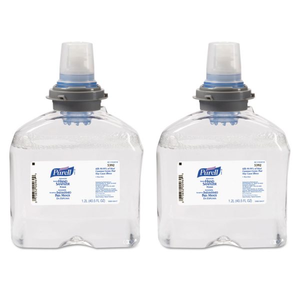 Advanced Hand Sanitizer TFX Refill, Foam, 1,200 mL, Unscented, 2/Carton - Image 2