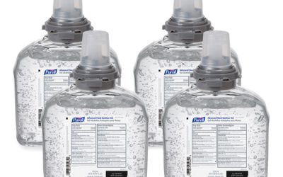 Advanced Hand Sanitizer TFX Refill, Gel, 1,200 mL, Unscented, 4/Carton