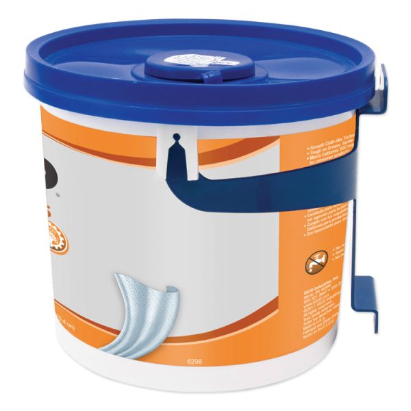 FAST TOWELS Hand Cleaning Towels, 7.75 x 11, Fresh Citrus, Blue, 130/Bucket, 4 Buckets/Carton - Image 3