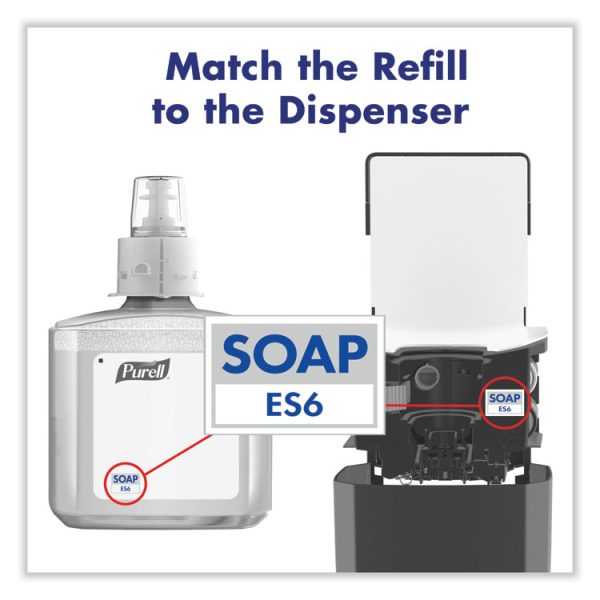 Es6 Soap Touch-Free Dispenser, 1,200 Ml, 5.25 X 8.8 X 12.13, Graphite - Image 6