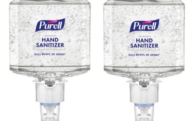 Advanced Hand Sanitizer Gel Refill, 1,200 mL, Clean Scent, For ES6 Dispensers, 2/Carton