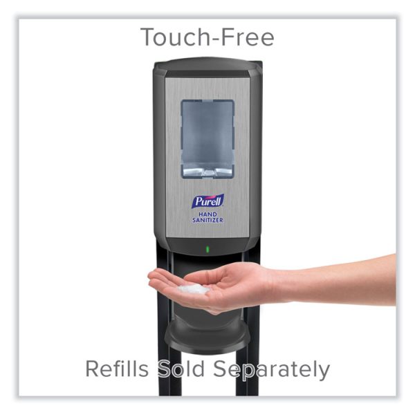 Cs6 Hand Sanitizer Floor Stand With Dispenser, 1,200 Ml, 13.5 X 5 X 28.5, Graphite/silver - Image 4