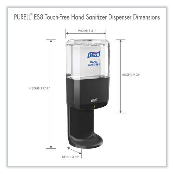 Es8 Touch Free Hand Sanitizer Dispenser, 1,200 Ml, 5.25 X 8.56 X 12.13, Graphite - Image 6