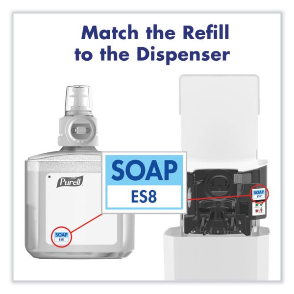 Es8 Soap Touch-Free Dispenser, 1,200 Ml, 5.25 X 8.8 X 12.13, White - Image 7