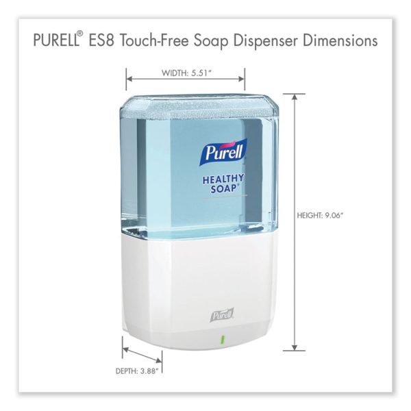 Es8 Soap Touch-Free Dispenser, 1,200 Ml, 5.25 X 8.8 X 12.13, White - Image 6