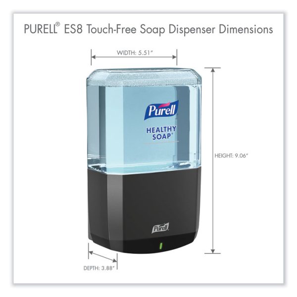 Es8 Soap Touch-Free Dispenser, 1,200 Ml, 5.25 X 8.8 X 12.13, Graphite - Image 6