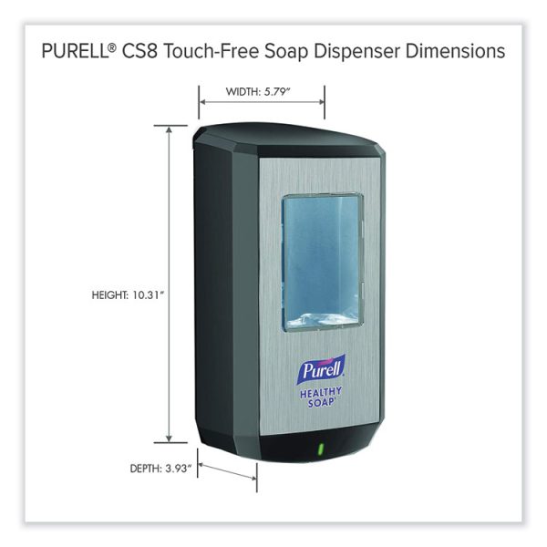 Cs8 Soap Dispenser, 1,200 Ml, 5.79 X 3.93 X 10.31, Graphite - Image 6