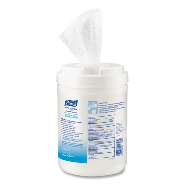 Hand Sanitizing Wipes Alcohol Formula, 6 x 7, Unscented, White, 175/Canister, 6 Canisters/Carton - Image 3