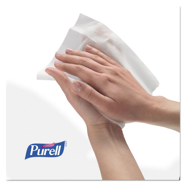 Premoistened Hand Sanitizing Wipes, 5.78 x 7, Fresh Citrus, White, 100/Canister, 12 Canisters/Carton - Image 4