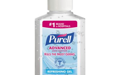Advanced Hand Sanitizer Refreshing Gel, 2 oz, Flip-Cap Bottle, Clean Scent, 24/Carton