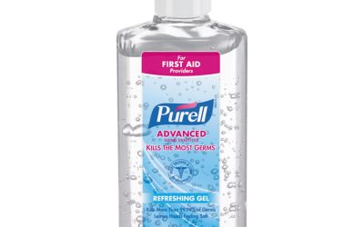 Advanced Hand Sanitizer Refreshing Gel, 4 oz Flip-Cap Bottle, Clean Scent, 24/Carton