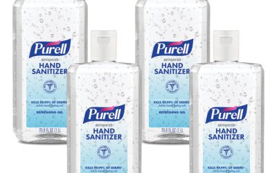 Advanced Hand Sanitizer Refreshing Gel, 1 L Flip Cap Bottle, Clean Scent, 4/Carton