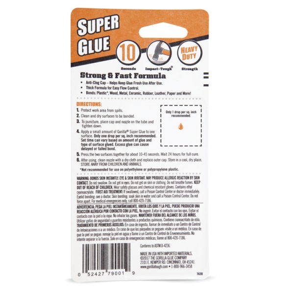 Super Glue, 0.53 Oz, Dries Clear, 4/carton - Image 3