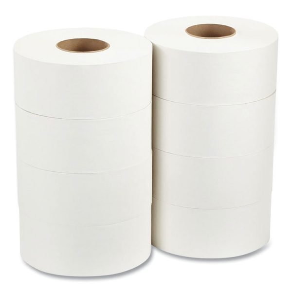 Jumbo Jr. Bathroom Tissue Roll, Septic Safe, 2-Ply, White, 3.5" x 1,000 ft, 8 Rolls/Carton - Image 4
