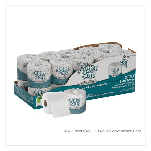 Angel Soft Ps Premium Bathroom Tissue, Septic Safe, 2-Ply, White, 450 Sheets/roll, 20 Rolls/carton - Image 5