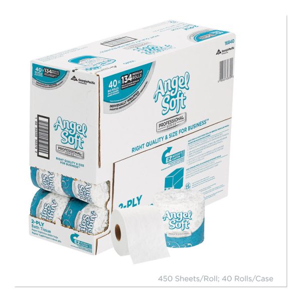 Angel Soft Ps Premium Bathroom Tissue, Septic Safe, 2-Ply, White, 450 Sheets/roll, 40 Rolls/carton - Image 5