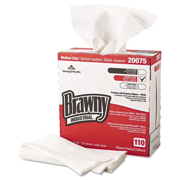 Tall Dispenser All-Purpose DRC Wipers, 1-Ply, 9.25 x 16, Unscented, White, 110/Box 10 Boxes/Carton - Image 2