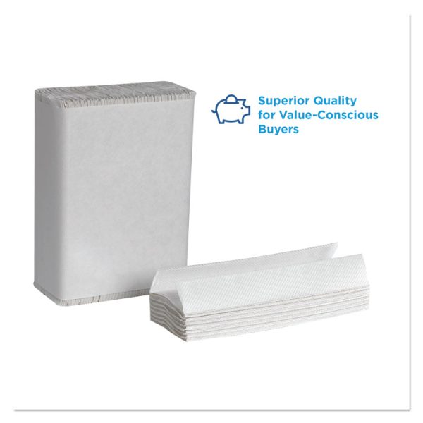 Pacific Blue Select C-Fold Paper Towel, 1-Ply, 10.1 x 10.1, White, 200/Pack, 12 Packs/Carton - Image 3