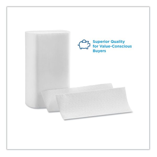 Blue Select Multi-Fold 2 Ply Paper Towel, 9.2 x 9.4, White, 125/Pack, 16 Packs/Carton - Image 3